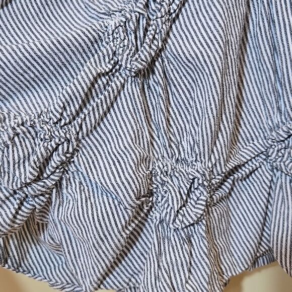 Tulip Matilda Tunic Dress Size Murphy Seersucker Stripe Coastal Lagenlook - Picture 9 of 12